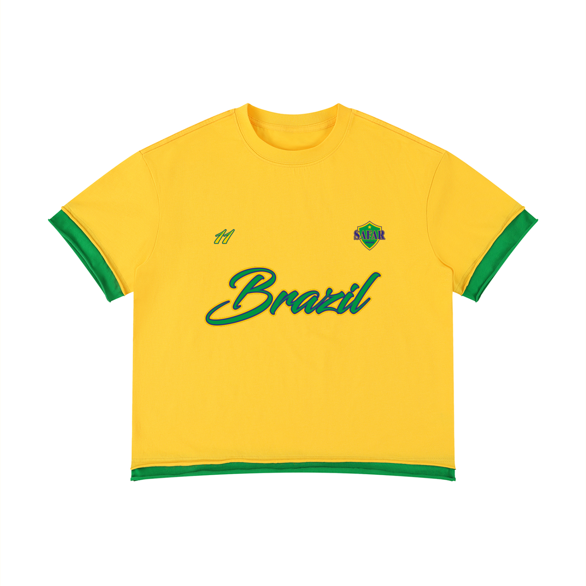 Brazil World Tour oversized graphic tee back — SAFARWEAR diaspora streetwear