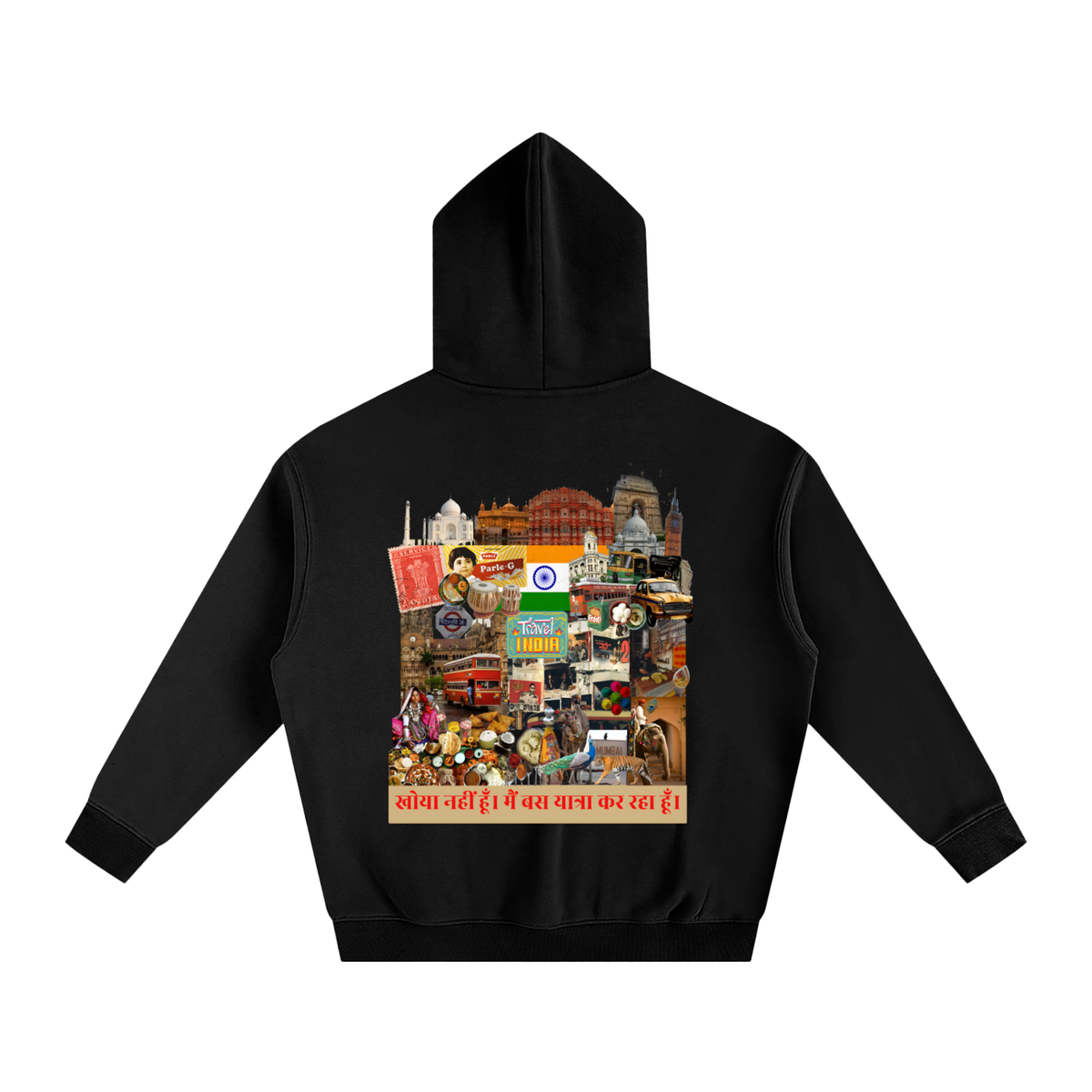 safar india,cultural streetwear,hindi quote,indian script,safar,indian heritage,streetwear,south asia,oversized hoodie,Bollywood